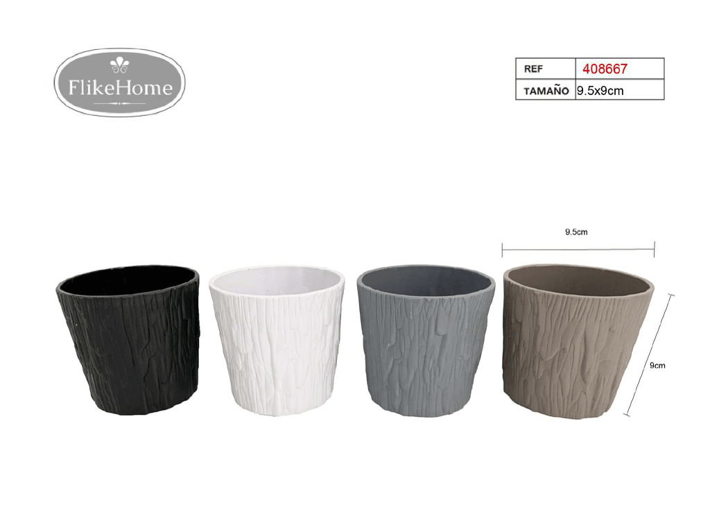 Macetero Decor. PVC (2 TAMAÑOS DISPONIBLES) - Pack 12 Uds.