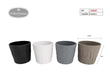 Macetero Decor. PVC (2 TAMAÑOS DISPONIBLES) - Pack 12 Uds. - FlikeHome - Cubo Maceta PVC - 408667X12 - Cubo Maceta PVC - Cubo PVC - Maceta PVC