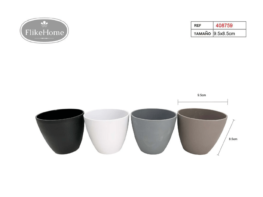 Macetero Decor. PVC (VARIOS TAMAÑOS DISPONIBLES) - Pack 12 Uds.