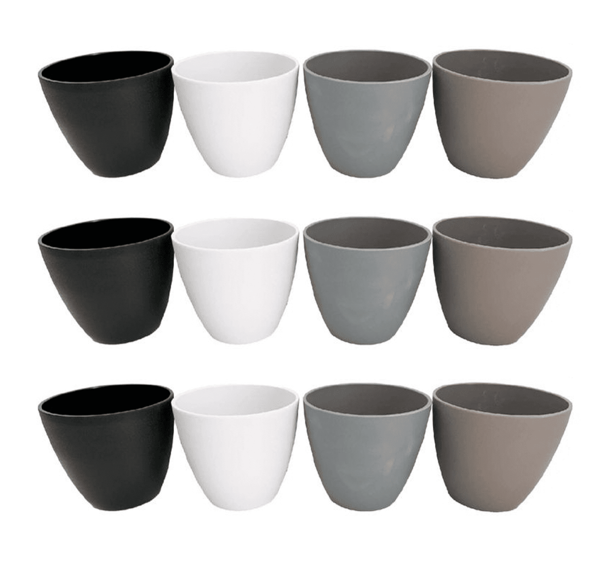 Macetero Decor. PVC (VARIOS TAMAÑOS DISPONIBLES) - Pack 12 Uds. - FlikeHome - Cubo Maceta PVC - 408759X12 - Cubo Maceta PVC - Cubo PVC - Maceta PVC