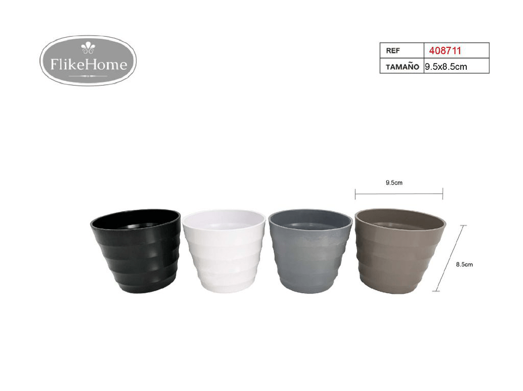 Macetero Decor. PVC (VARIOS TAMAÑOS DISPONIBLES) - Pack 12 Uds.