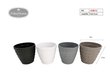 Macetero Decor. PVC (VARIOS TAMAÑOS DISPONIBLES) - Pack 12 Uds. - FlikeHome - Cubo Maceta PVC - 408612X12 - Cubo Maceta PVC - Cubo PVC - Maceta PVC