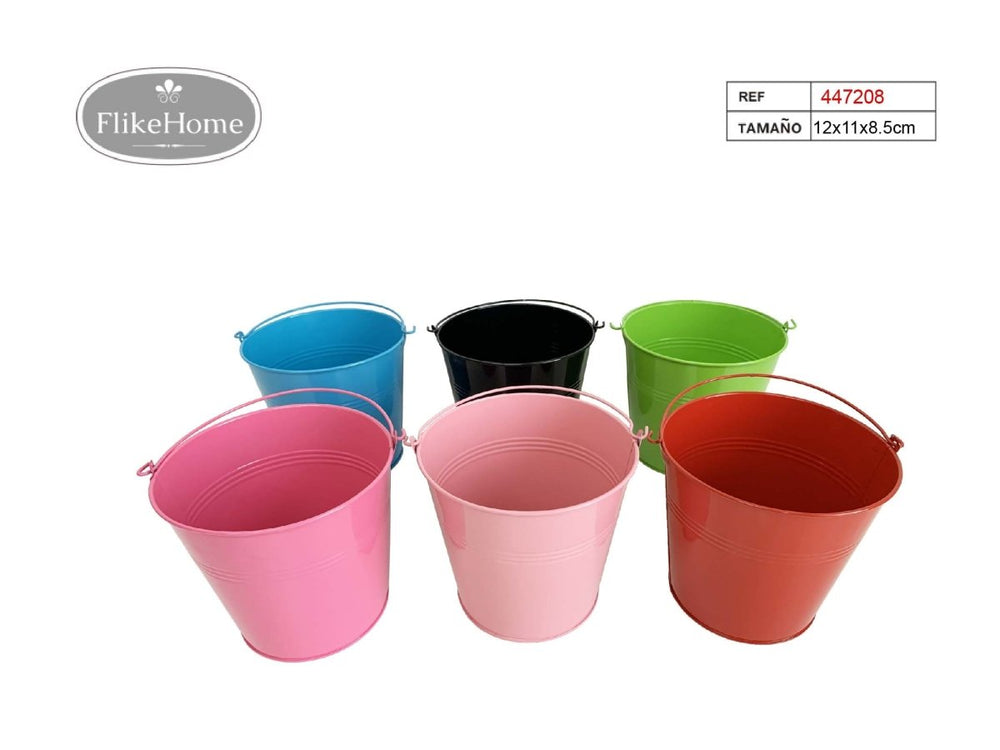 Macetero Metal con Asa (VARIOS TAMAÑOS DISPONIBLES) - Pack 24 Uds.