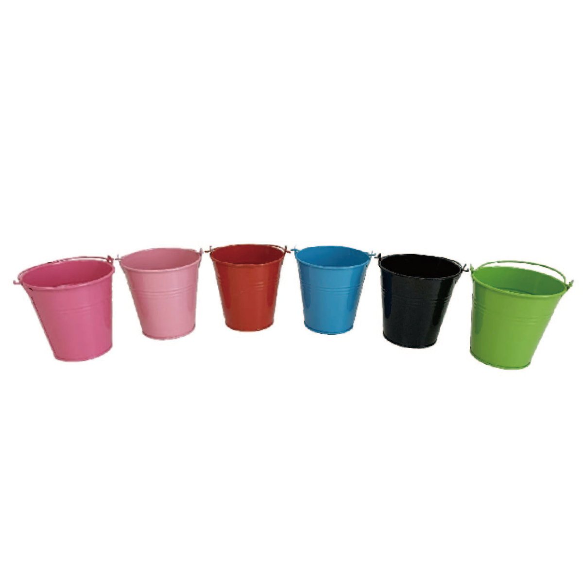 Macetero Metal con Asa (VARIOS TAMAÑOS DISPONIBLES) - Pack 24 Uds. - FlikeHome - Cubo Metal - 447178X24 - Cubo Metal - Maceta metal - 
