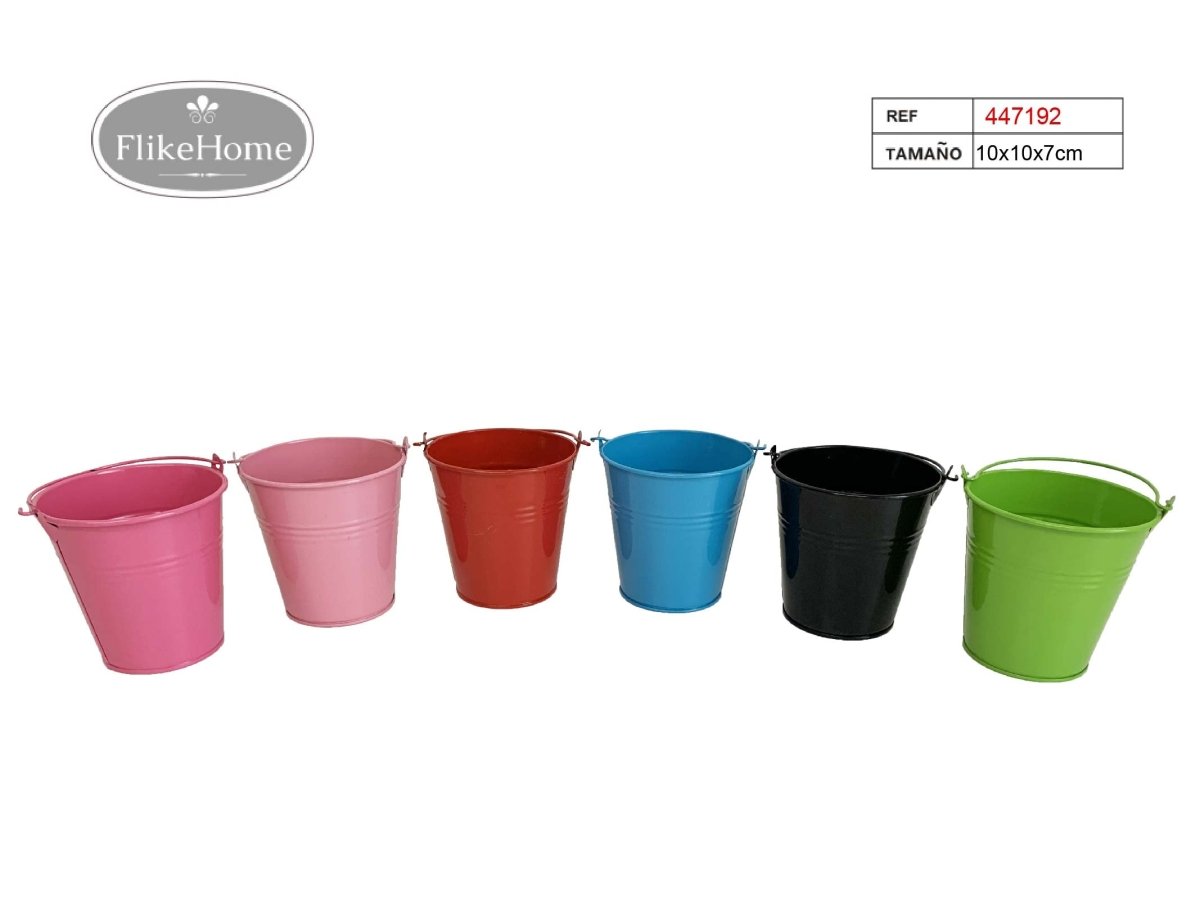 Macetero Metal con Asa (VARIOS TAMAÑOS DISPONIBLES) - Pack 24 Uds.
