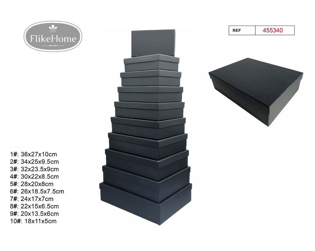 Set 10 Cajas de Cartón Lisas (VARIOS COLORES DISPONIBLES) - FlikeHome - Caja Regalo - 455340X1 - Caja regalo - 