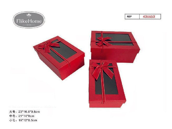 Set 3 Cajas de Cartón (VARIOS COLORES DISPONIBLES) - Pack 3 Sets