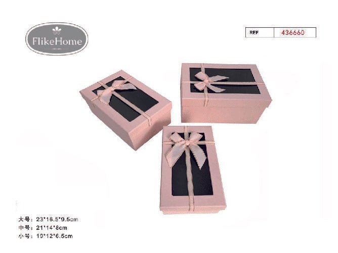 Set 3 Cajas de Cartón (VARIOS COLORES DISPONIBLES) - Pack 3 Sets - FlikeHome - Caja Regalo - 436660X1 - Caja regalo - 