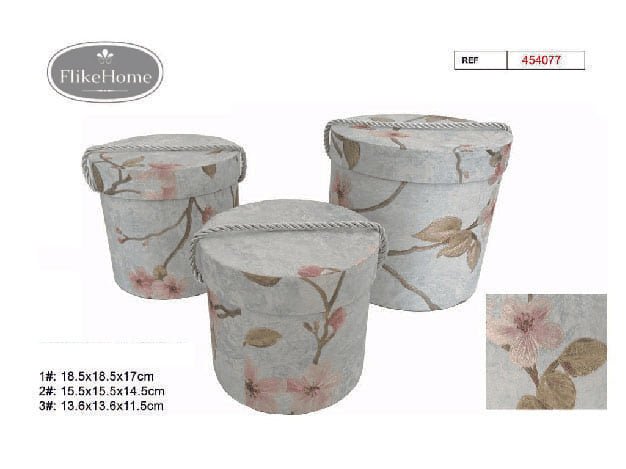 Set 3 Cajas de Cartón (VARIOS COLORES DISPONIBLES) - Pack 3 Sets - FlikeHome - Caja Regalo - 454077X1 - Caja regalo - 