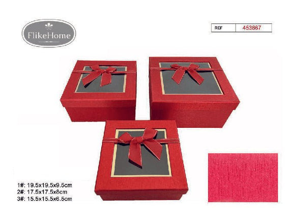 Set 3 Cajas de Cartón (VARIOS COLORES DISPONIBLES) - Pack 3 Sets