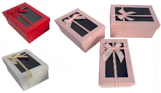 Set 3 Cajas de Cartón (VARIOS COLORES DISPONIBLES) - Pack 3 Sets - FlikeHome - Caja Regalo - 436653X1 - Caja regalo - 