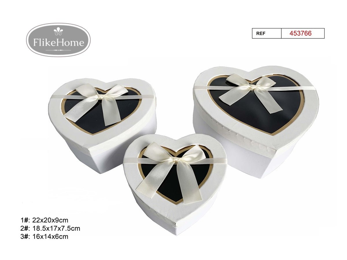 Set 3 Cajas de Cartón (VARIOS COLORES DISPONIBLES) - Pack 4 Sets - FlikeHome - Caja Regalo - 453766X1 - Caja regalo - 