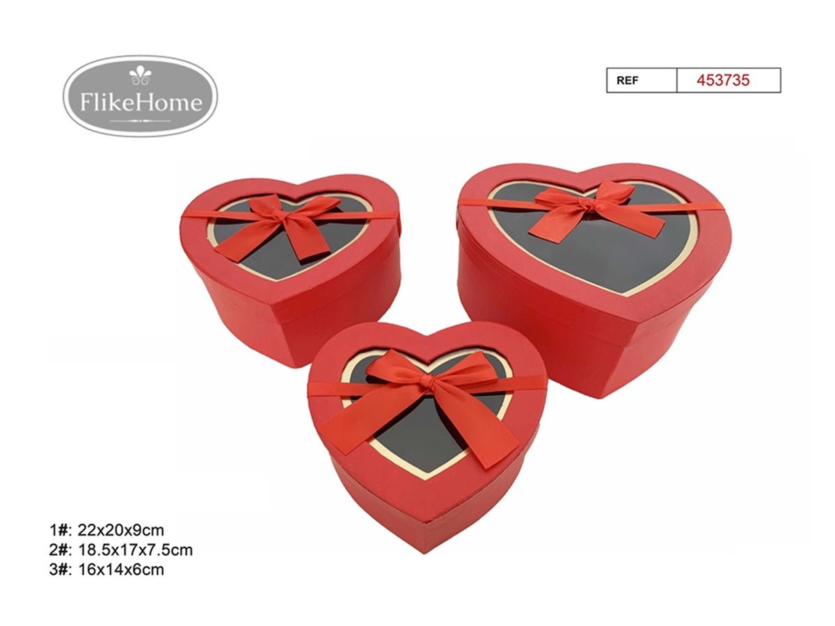 Set 3 Cajas de Cartón (VARIOS COLORES DISPONIBLES) - Pack 4 Sets - FlikeHome - Caja Regalo - 453735X1 - Caja regalo - 