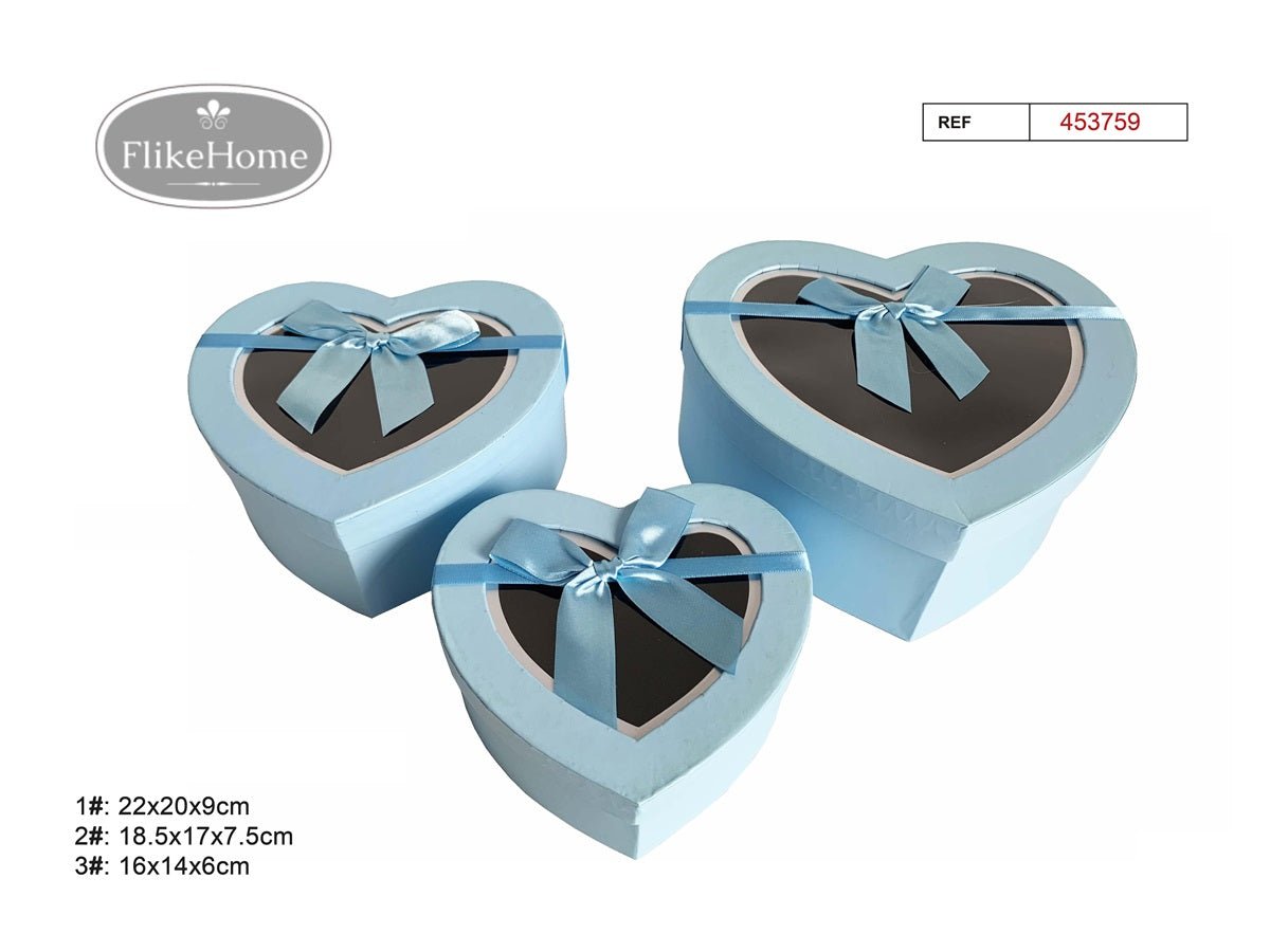 Set 3 Cajas de Cartón (VARIOS COLORES DISPONIBLES) - Pack 4 Sets - FlikeHome - Caja Regalo - 453759X1 - Caja regalo - 