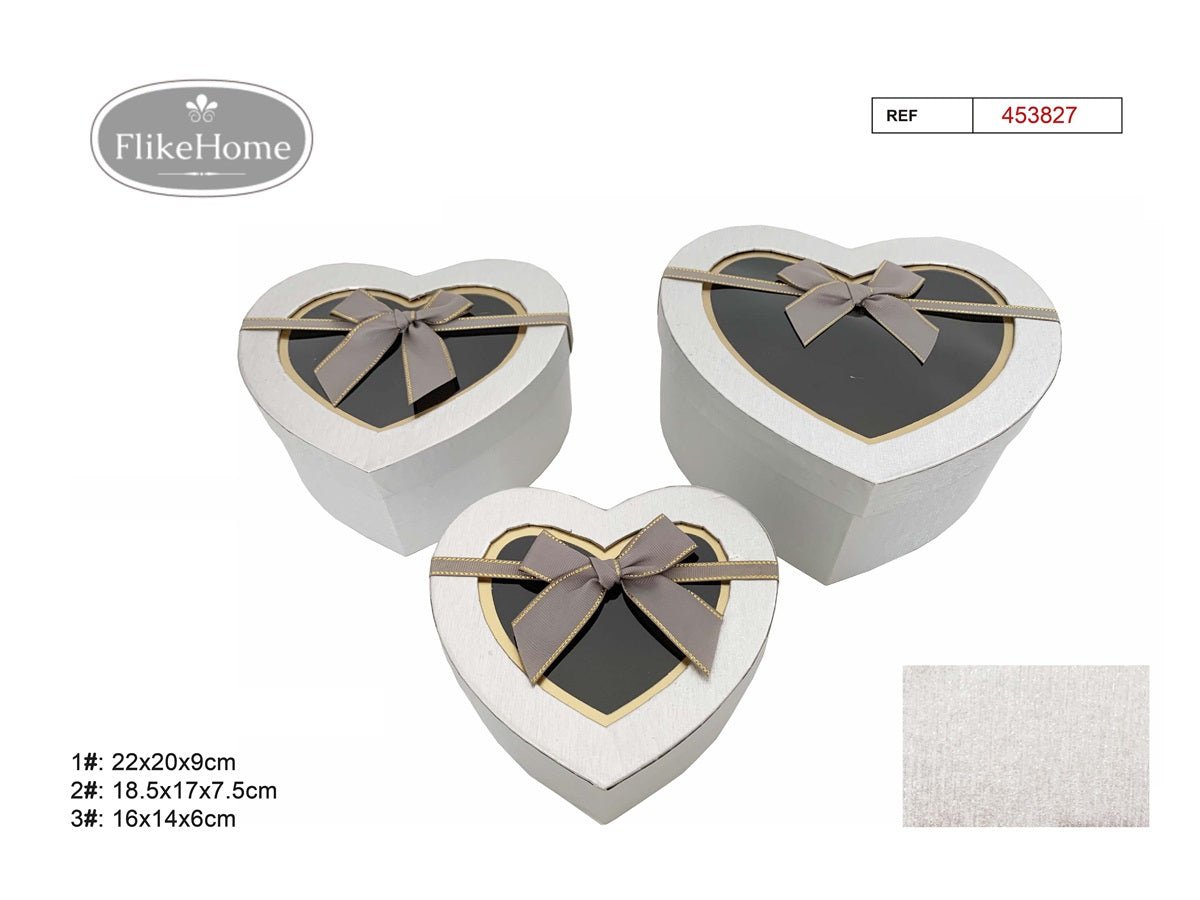 Set 3 Cajas de Cartón (VARIOS COLORES DISPONIBLES) - Pack 4 Sets - FlikeHome - Caja Regalo - 453827X1 - Caja regalo - 